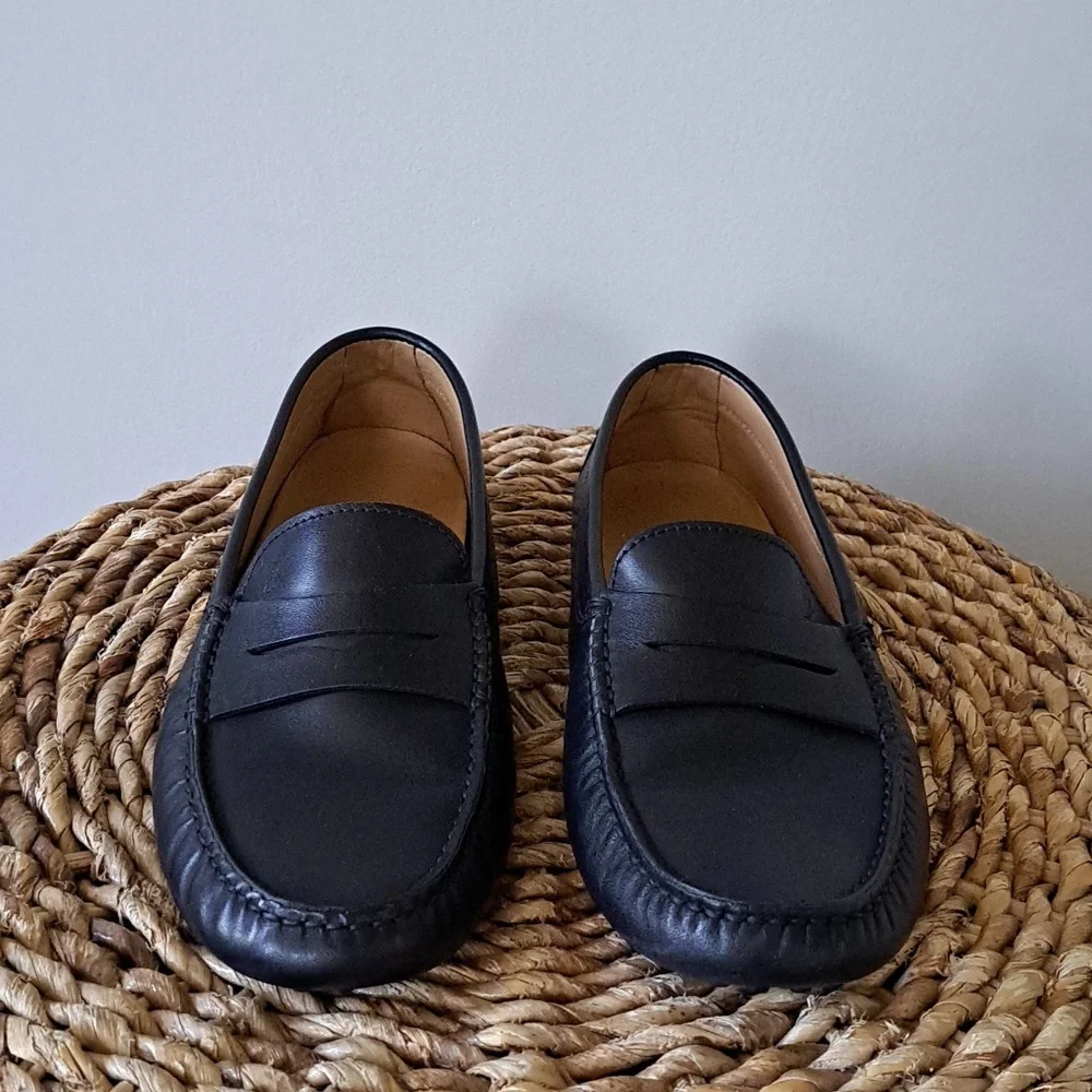 Tod's‎ Mens Gommino Black Leather Driving Penny Loafers 6.5/US7.5